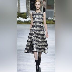 HUGO BOSS 2014 FW Runway Edition designed by Jason Wu Pleated Black Gold Dress 6